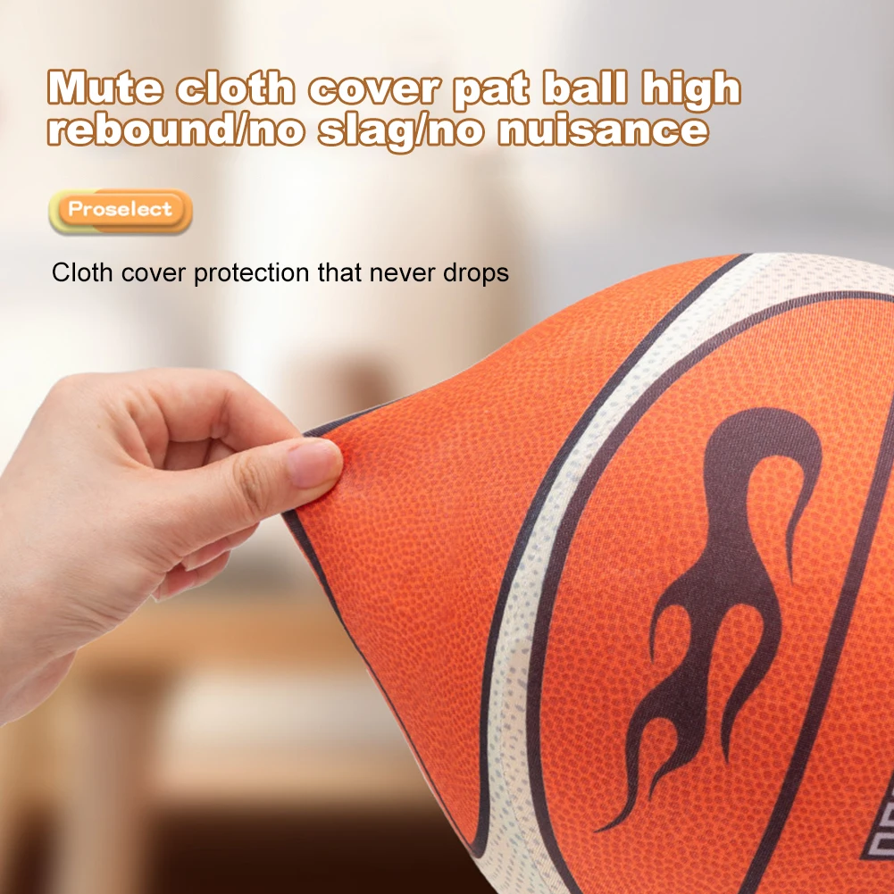 18/21/24cm Silent Basketball High-Resilience Air Bounce Basketball Size 3/5/7 Training Foam Ball for Various Indoor Activities