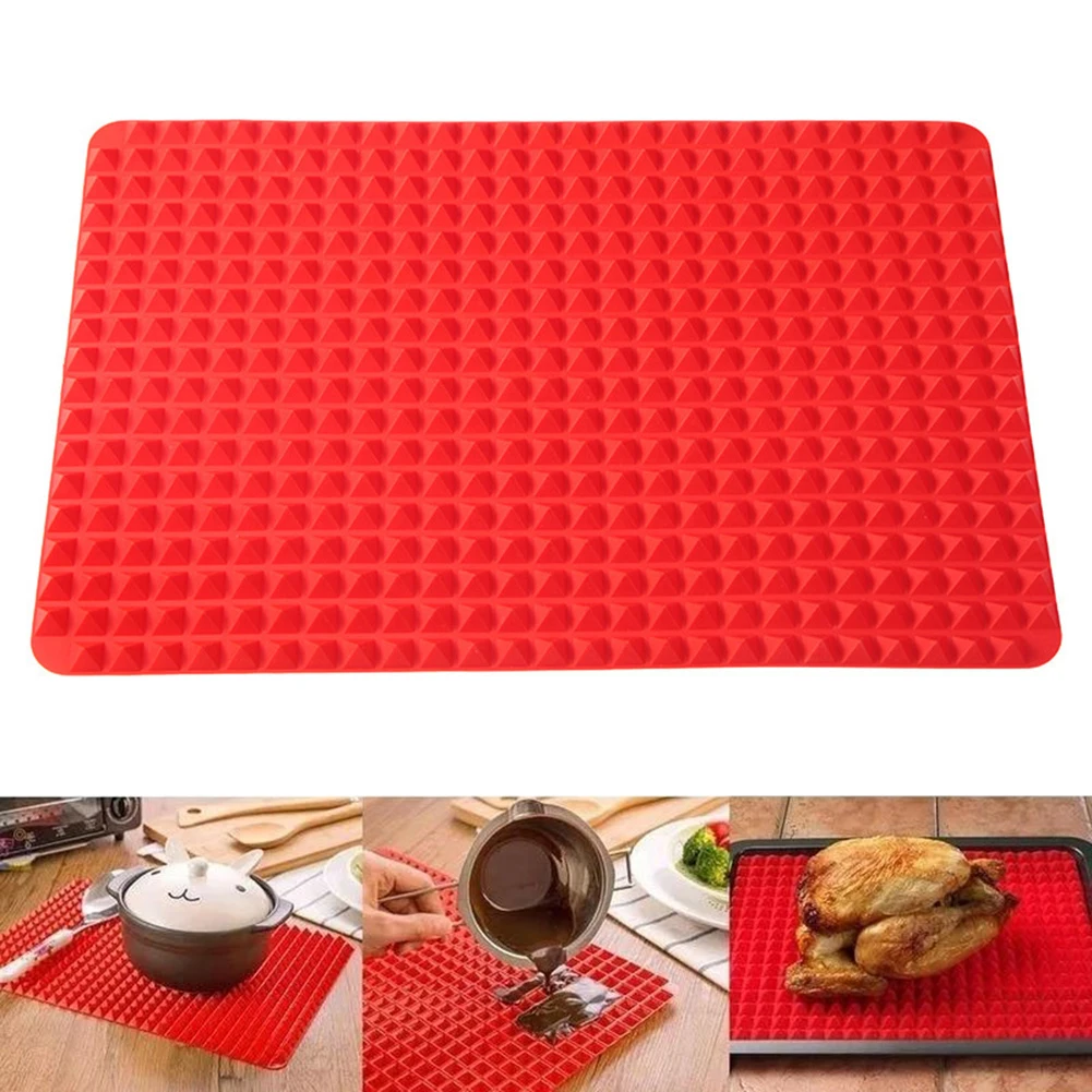 

16x11inch Raised Cone Shaped Healthy Mat Kitchen Baking Accessories Silicone Pyramid Baking Mat Pastry Cooking Mat Fat Reducing