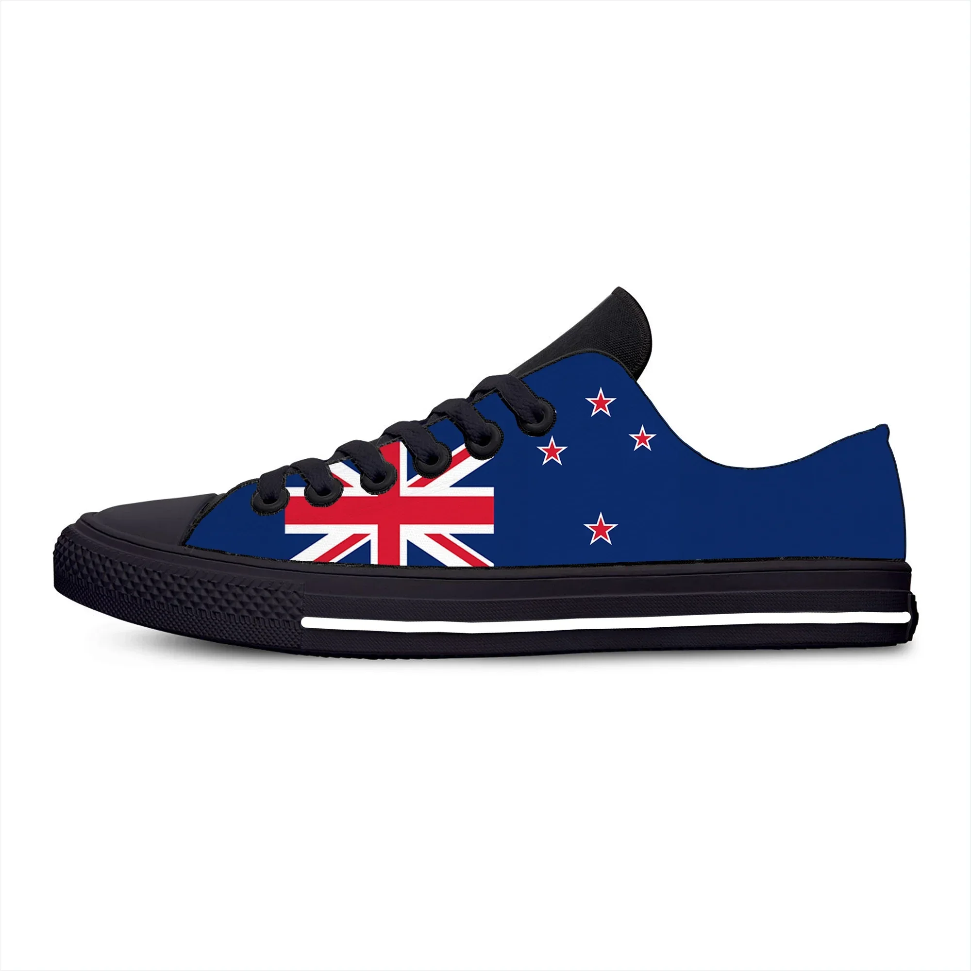 

New Zealand Flag Low Top Sneakers Mens Womens Teenager Casual Shoes Canvas Running Shoes 3D Print Breathable Lightweight shoe