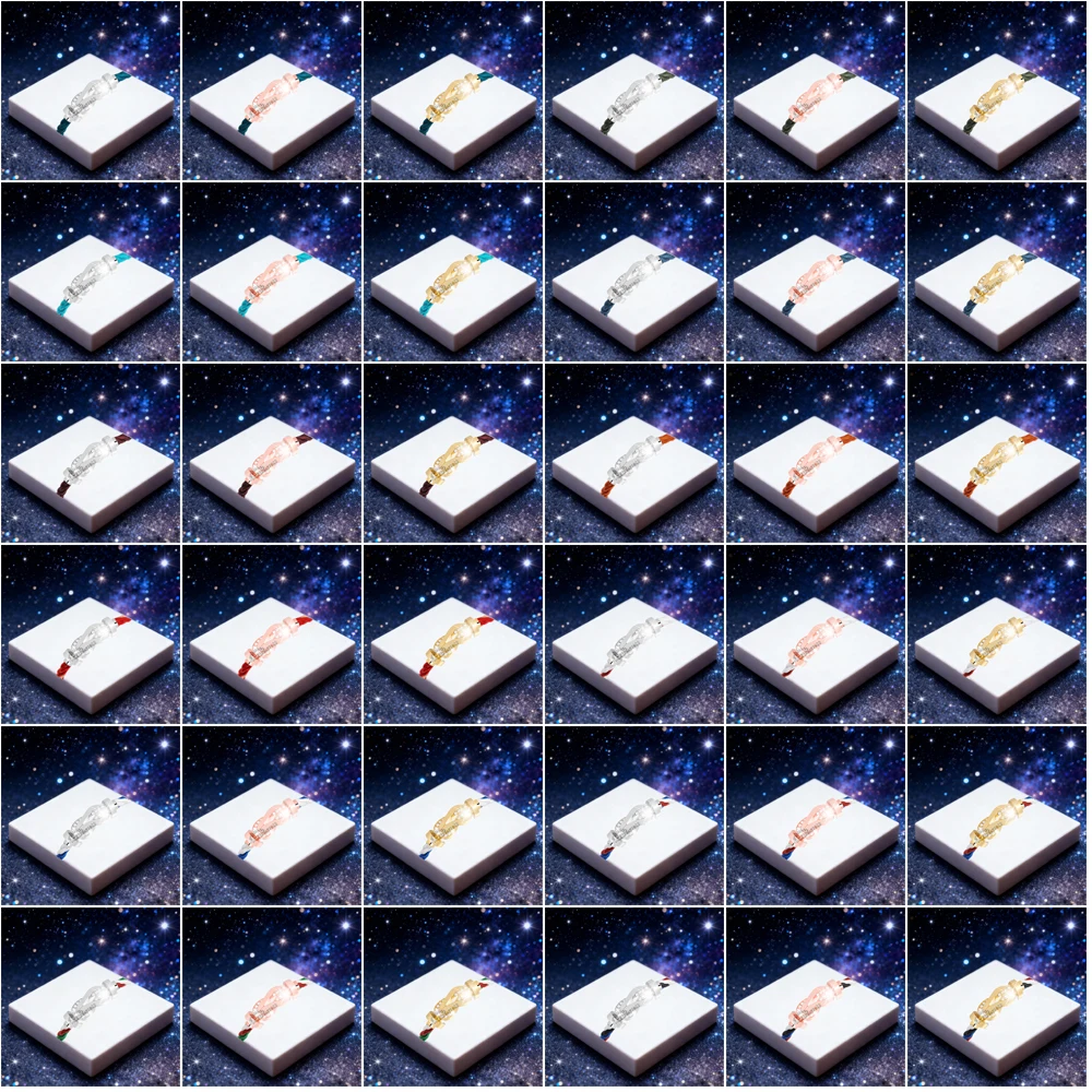 

KUXM New 925 Silver Green Nylon Half Zircon L Size Eight Character Bracelet Female Daily Party Gifts Luxurious Couple Jewelry