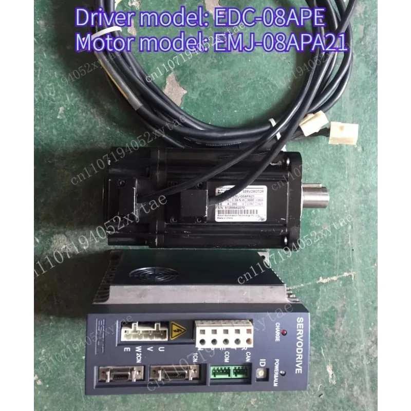 Conjunto de Servo Drive 750W 80 Modelo: EDC-08APE. Modelo do motor: EMJ-08APA21, Teste Ok