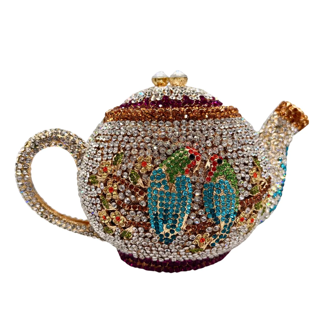 Novelty Teapot-Shaped Evening Clutch, Unique 3D Sculptural Party Purse for Women, Conversation Piece, Wholesale