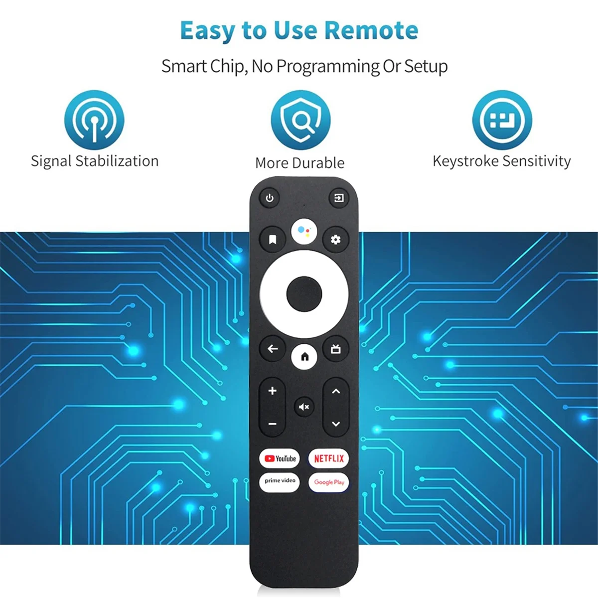 Remote Control suara pengganti untuk MECOOL/ONN KM2 Plus kotak TV Android untuk MECOOL KM2,KM2 Plus,KM7 Plus,KD3, KD5