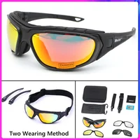 Gafas tácticas de seguridad para exteriores, lentes polarizadas con protección UV para caza, ciclismo, senderismo y motocicleta