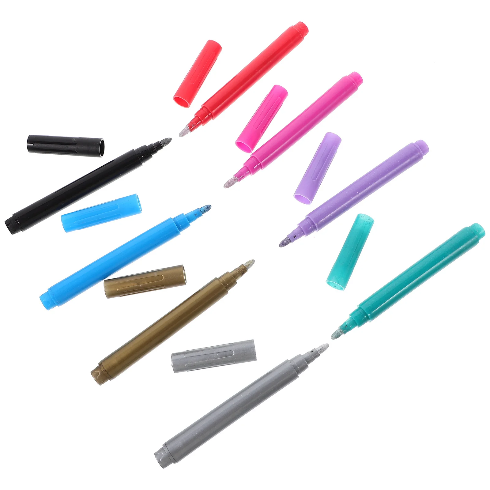 

8Pcs Wine Glass Markers Metallic Marker Pens Erasable Washable Paint Pens for Parties Events Wine Cups Paint Pen
