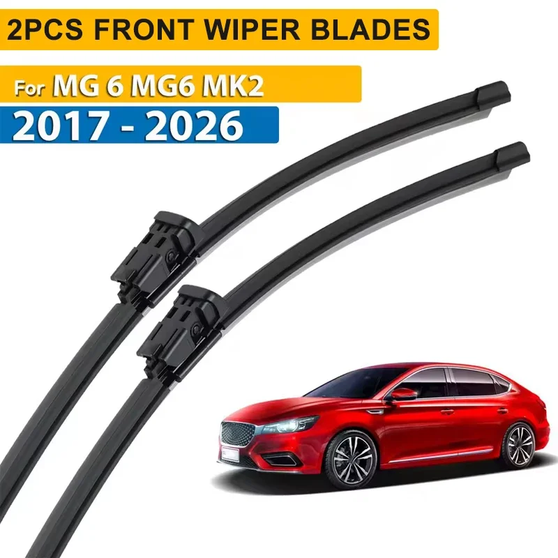Wiper LHD Front Wiper Blades For MG 6 MG6 MK2 2017 - 2026 Windshield Windscreen Clean Window Car Rain Brushes 24''+18''