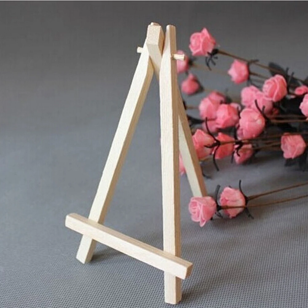 1pc Mini Wooden Cafe Table Number Easel Wedding Place Name Card Holder Stand
