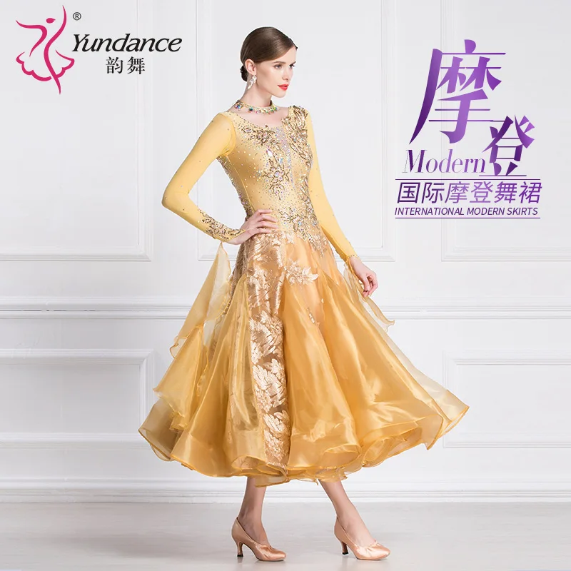 

B-18232 Новое платье для бальных танцев международного стандарта на заказ, высококачественные платья для бальных танцев из органзы на продажу