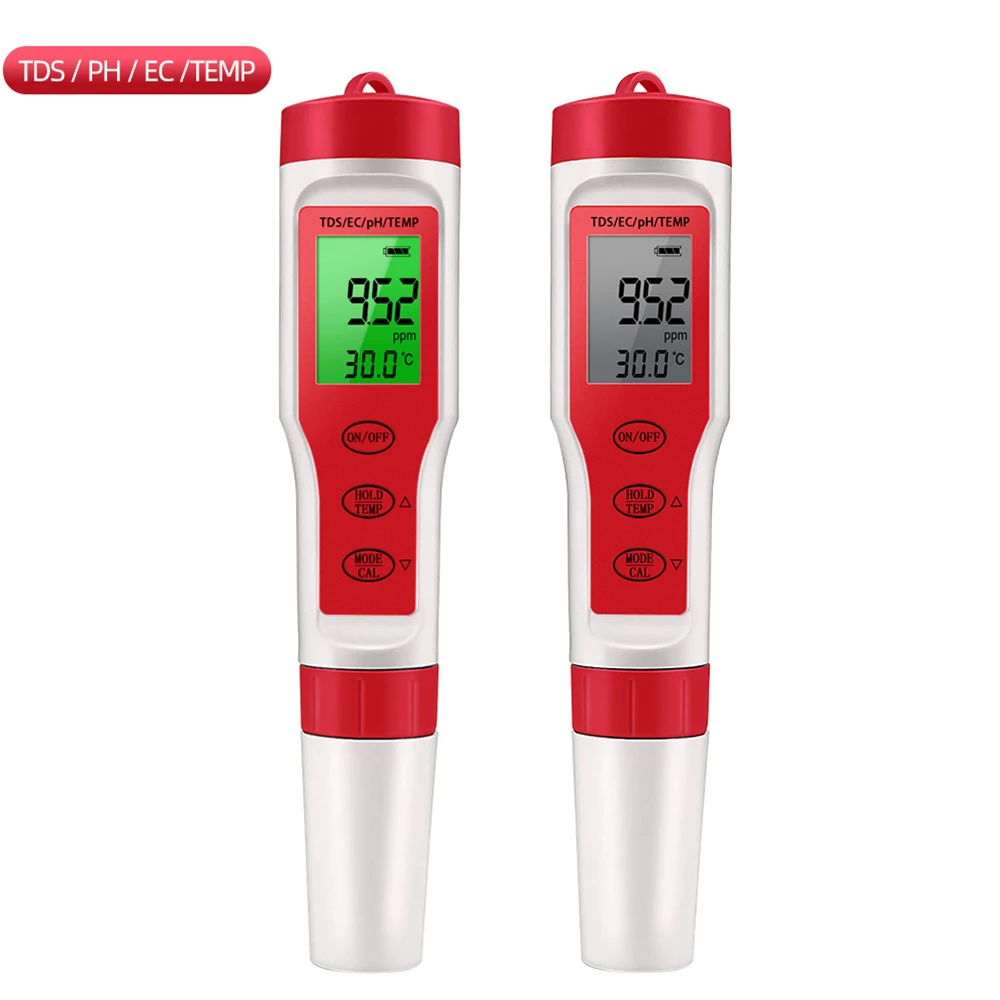 Misuratore di PH 4 in 1 PH/TDS/EC/misuratore di temperatura Tester digitale per Monitor della qualità dell\'acqua per piscine acquari di acqua