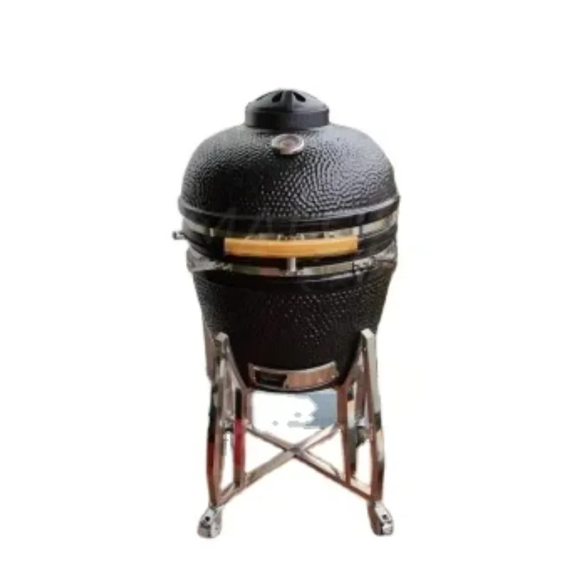 2024 BBQ Ceramic Kamado Grill Outdoor Kitchen for Camping Charcoal Burning Smoker Grill