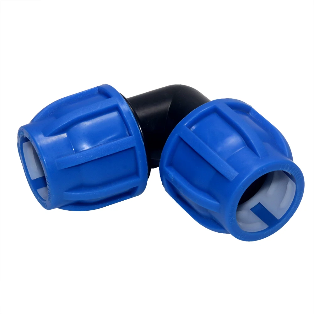 Elbow 20mm 25mm 32mm Plastic PE Tube Tap Water Splitter Quick Valve Connector Garden Farm Irrigation Water Pipe Fittings