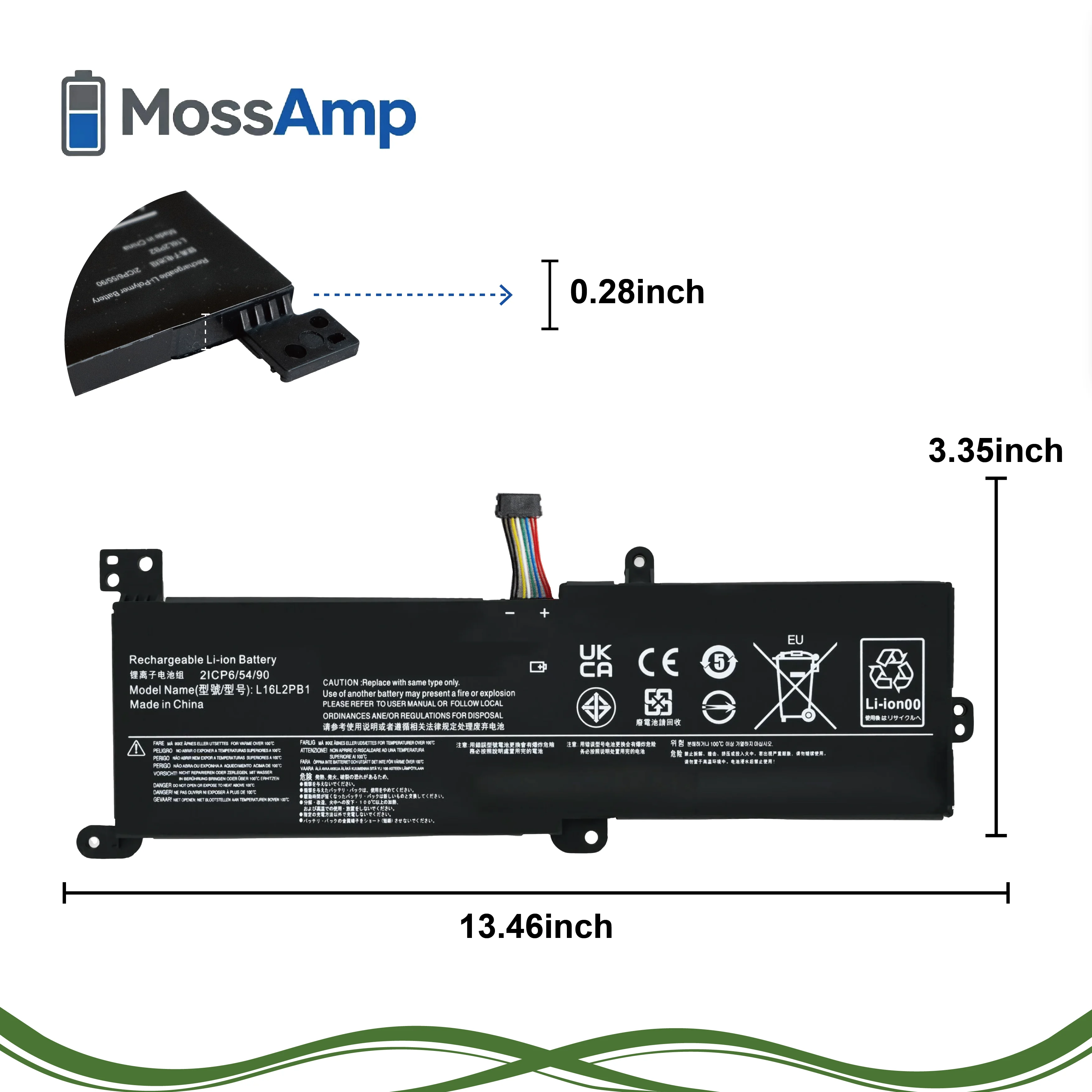 MossAmp 7.6V 30WH L16L2PB1 Laptop Battery for IdeaPad 320 520 320S V320 S145 330 L16C2PB1 L16M2PB3 L17L2PF1 view 4
