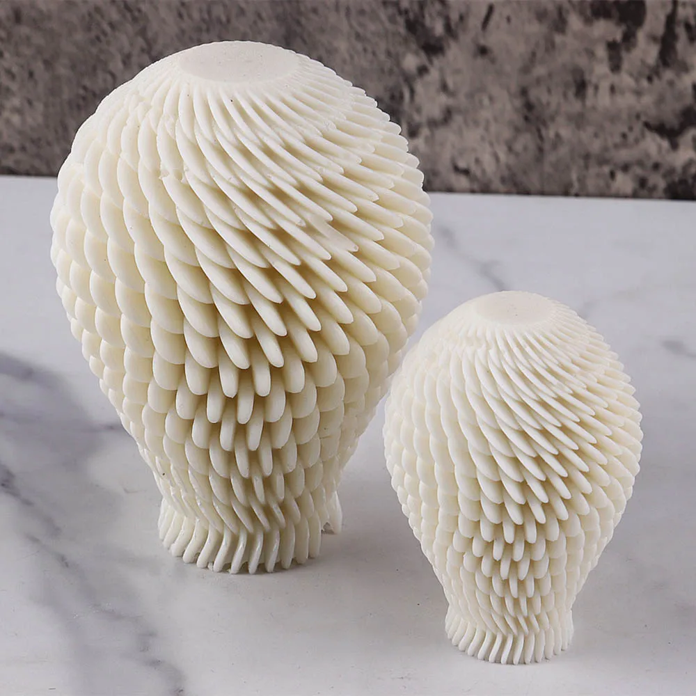 3D Geometry Ball Candle Silicone Mold New Design Irregular Spherical Column Resin Soap Plaster Mould Cake Chocolate Molds Gifts