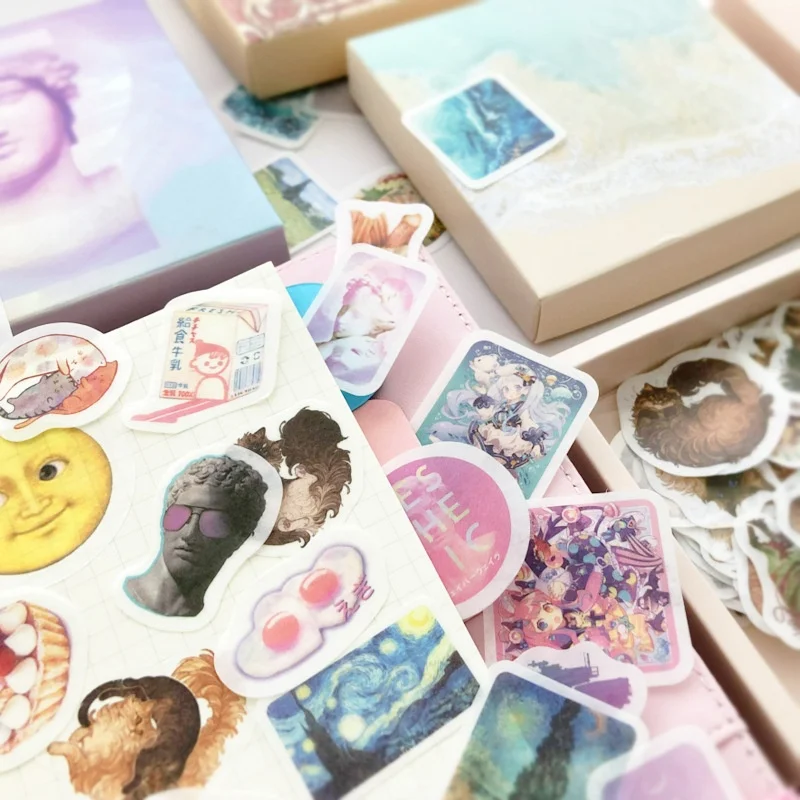 200 Sheets Per Box Cartoon Multi Style Decorative Stickers Scrapbook Stickers Tags Diary Album Stickers