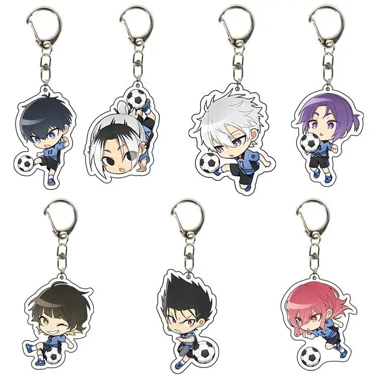 Blue Lock Isagi Yoichi Bachira Meguru Kunigami Rensuke Chigiri Hyoma Cosplay Acrylic Keychain Pendant Backpack Game Gift