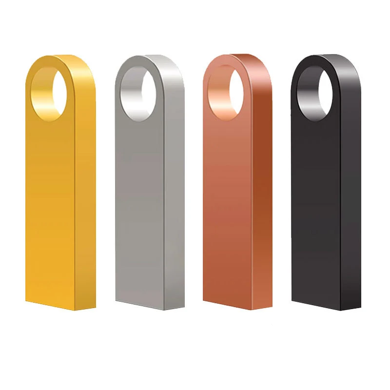 50Pcs/Lot Waterproof Color Metal USB2.0 Flash Drive 4GB 8GB 16GB 32GB 64GB 128GB Memory Stick Free Custom LOGO