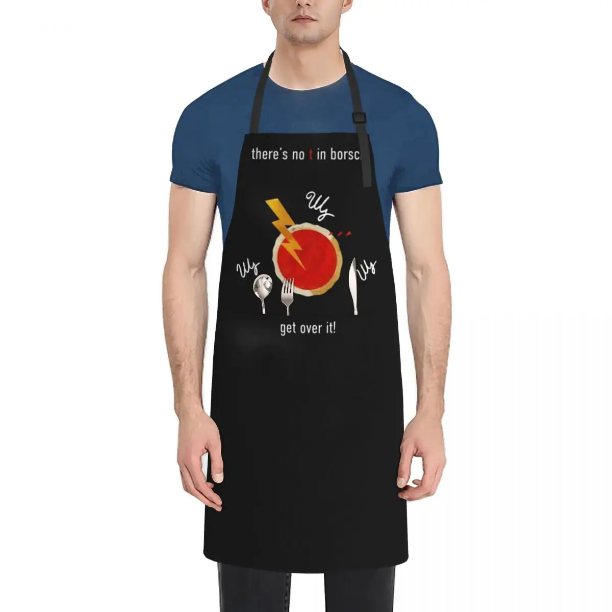 

There's no T in Borsch ( black background) Apron useful gadgets for home for women halloween Men gift Apron