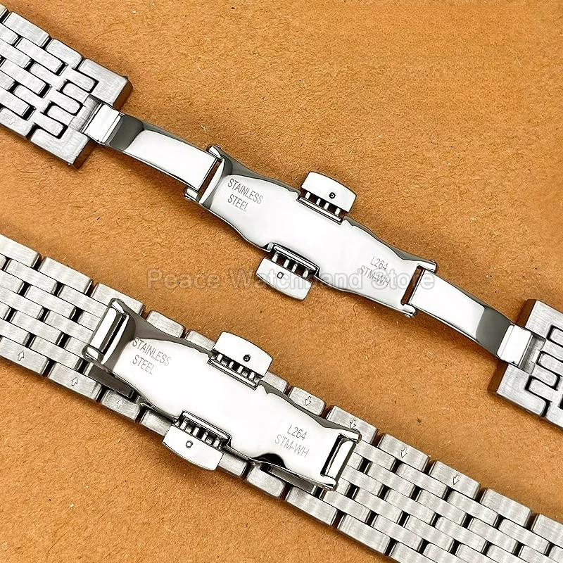 حزام ساعة من الفولاذ الفاخر ذو ملمس ناعم مريح لتيسو لو لوكل T099207 T006 T006408A T006407B فضي 19 ملم