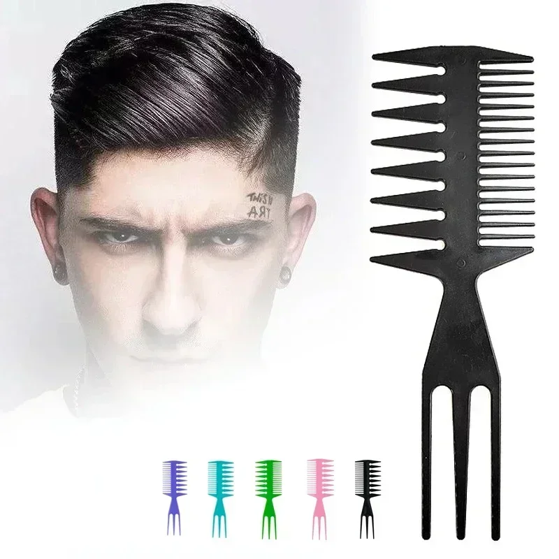 

Big Teeth Double Side Tooth Combs Barber Hair Dyeing Cutting Coloring Brush Fish Bone Shape Hair Brush Man Hair Styling Tool