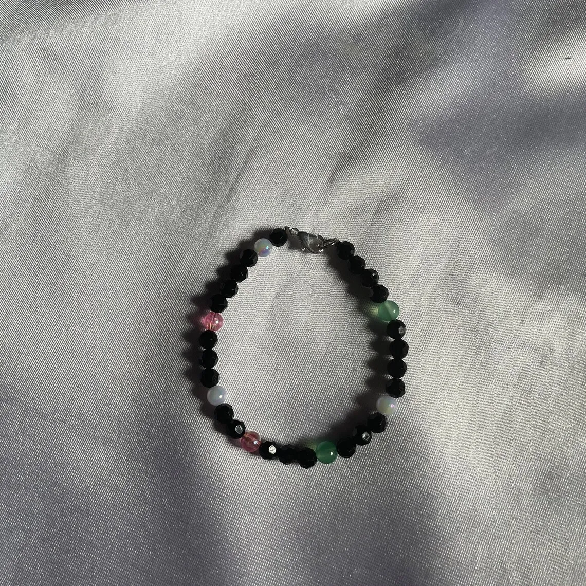 Handmade Y2K Funky Beaded Bracelet | Gothic Fairycore Indie Boho | Hippie Dainty Unique Cute Handmade OOAK Jewelry