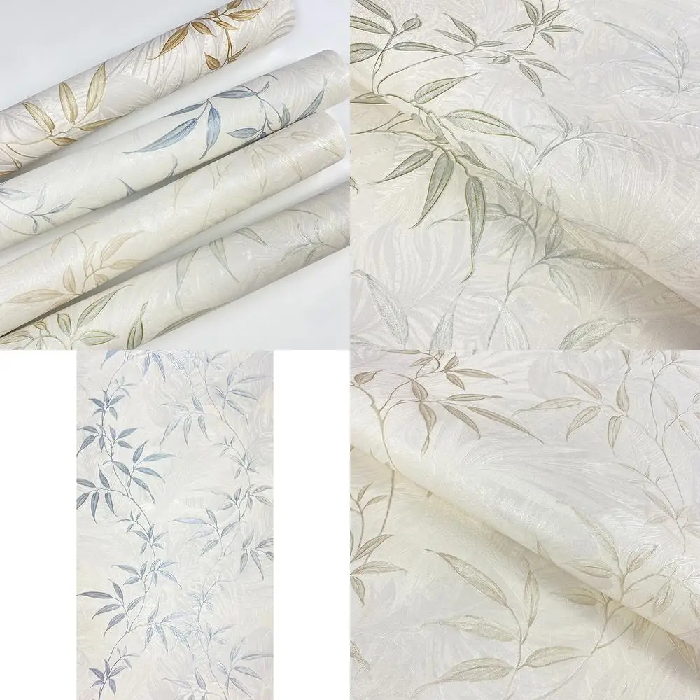 

Simple Chinese Style 3D Embossed Leaf Wallpaper for Bedroom Living Room Study Tea Room TV Background Wall High End Wallpaper