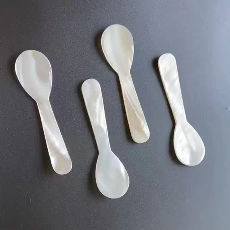 New Natural Conch Shell Ice Cream Coffee Spoon Caviar Spoon Mother of Pearl Seashells Stir Teaspoon Kitchen Party Tableware Tool