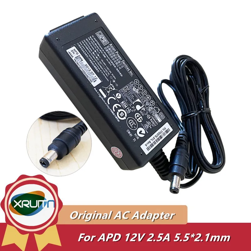 Genuine APD AC Adapter 12V 2.5A 30W DA-30E12 DA-48Q12 770375-31L Charger for DELL WYSE E03 SERIES NAS SYNOLOGY Power Supply