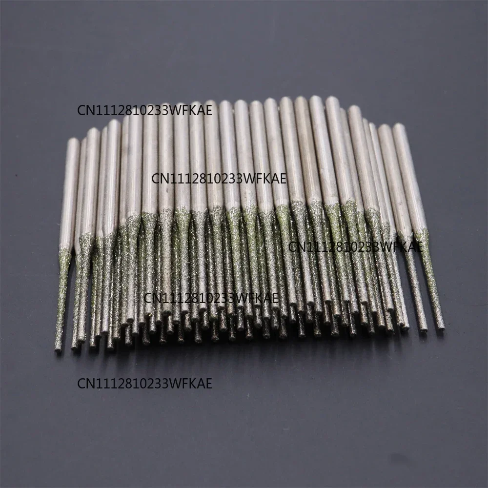 100pcs Ultra-Long 2.35mm Drilling Bits Stoneworking Diamond Tooth Grinding Bits Durable Grinding Needle Diamond Drilling Holes