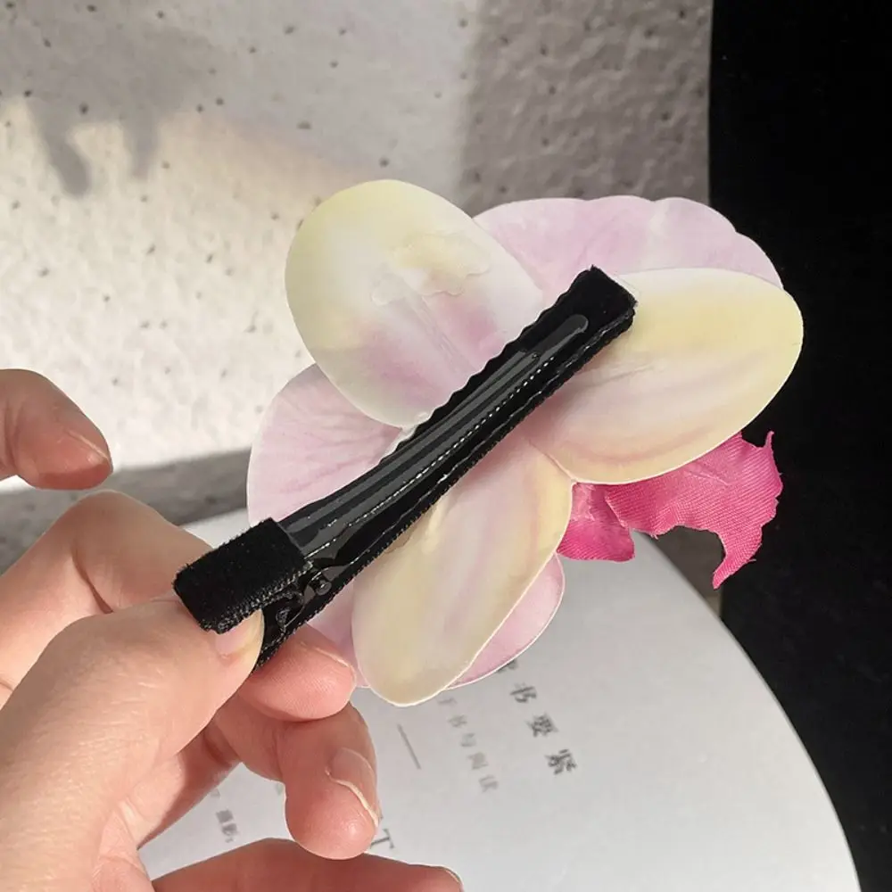 Pink Orchid Flower Hair Clip Hair Accessories Hair Ornament Sweet Hairpin Side Barrettes Headdress Bohemia Barrette Photograph