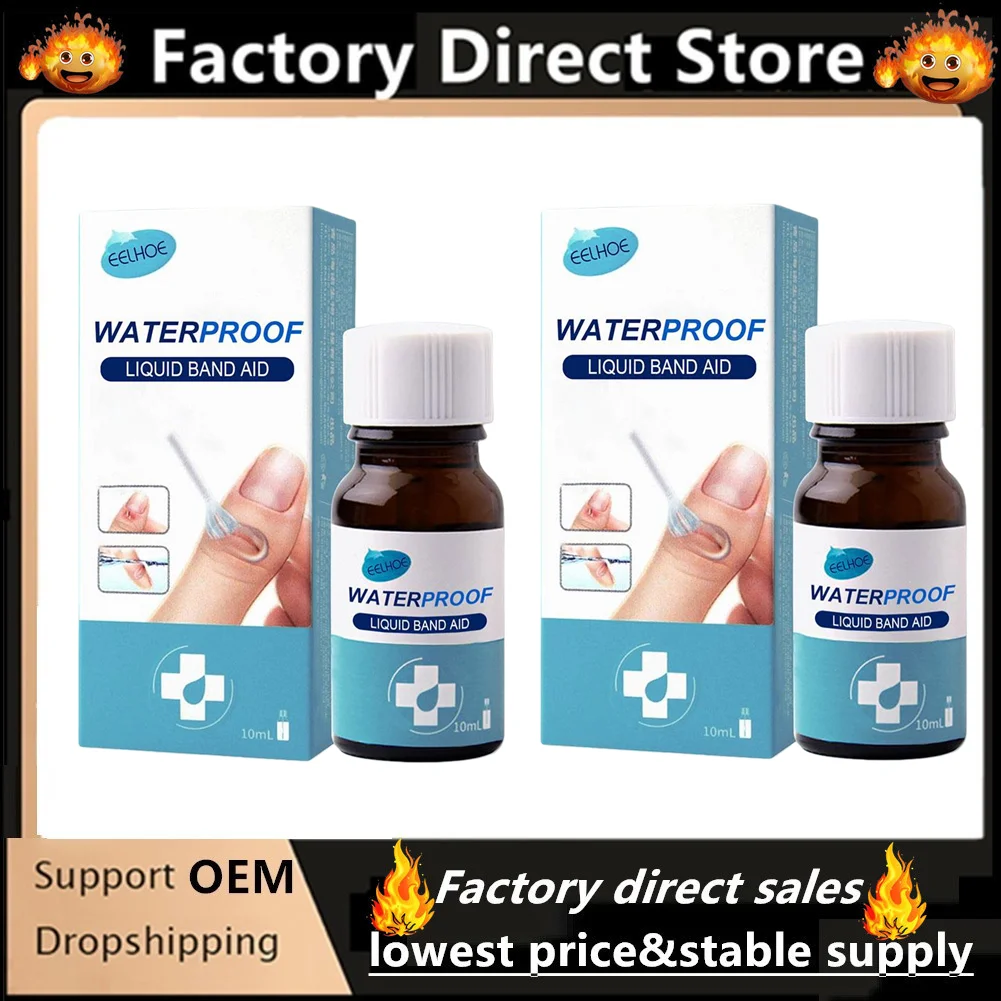 1/2Pcs 10ml Liquid Woundplast 10ml Liquid Bandage Waterproof Transparent Portable Emergency Wound Cut Scratch Healing