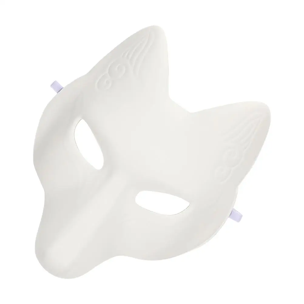 Half Blank Hand Painted Masks Fox Face Sentence Halloween Party Favor White Man