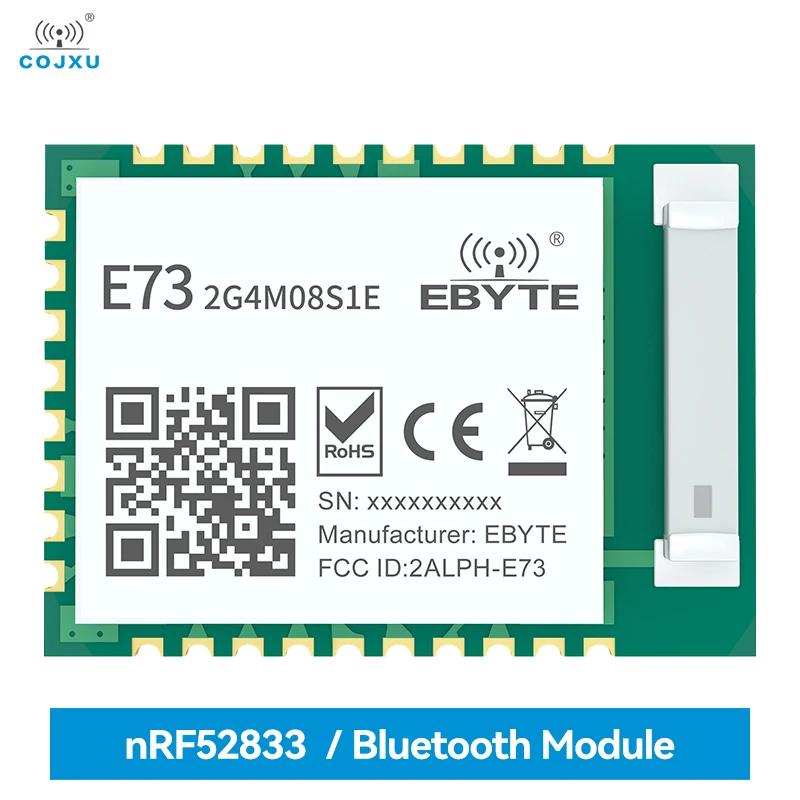 nRF52833 2.4GHz RF Module BLE 5.1 Mesh Thread ZigBee 8dBm Wireless Transceiver Receiver For UAV Smart Home cojxu E73-2G4M08S1E