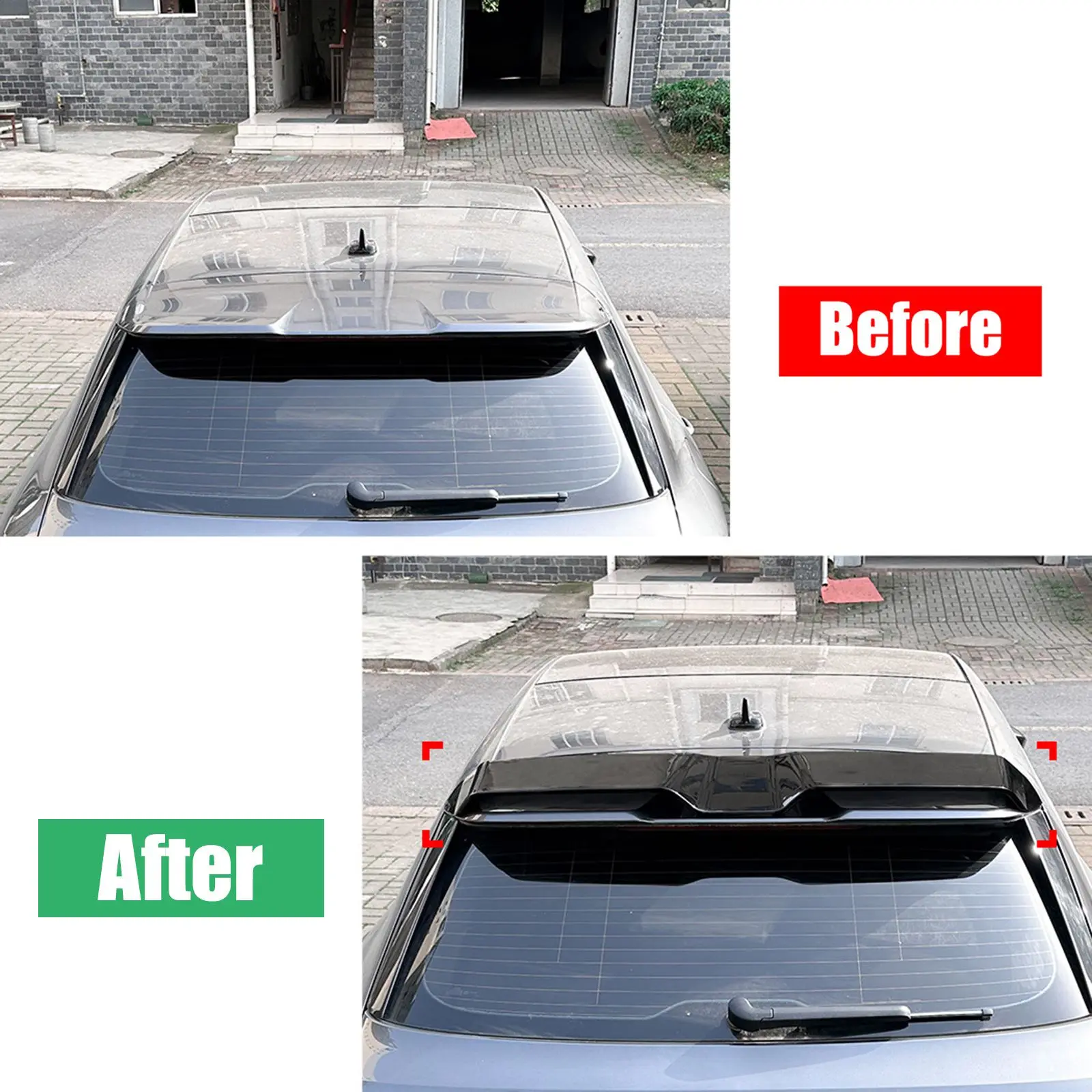 Rear Trunk Middle Spoiler Wing Body Kit For Audi A3 8Y Sportback 2021 2022 2023 2024