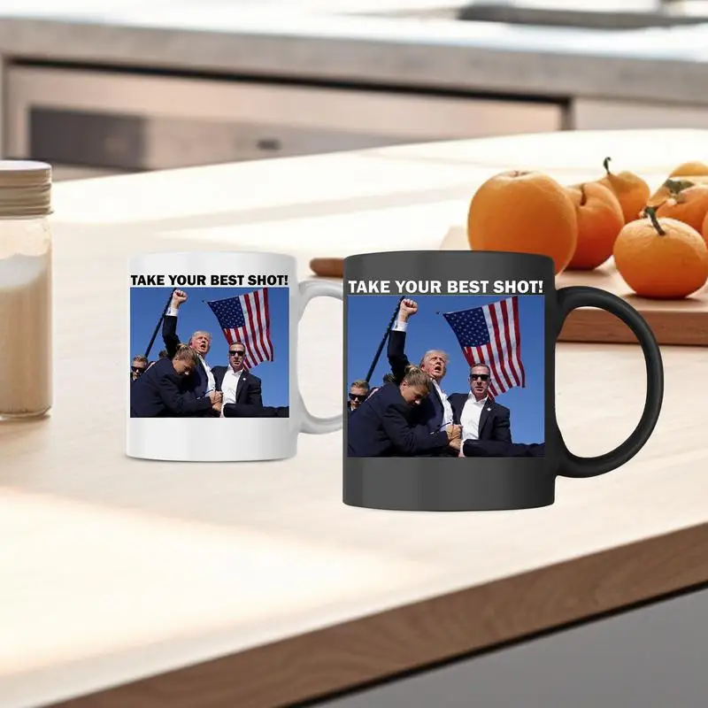 Fight Coffee Mug 11 Oz Presidential Election Coffee Cup Creative Coffee Mugs President Fight Ceramic Drinking Cup For Hot Or