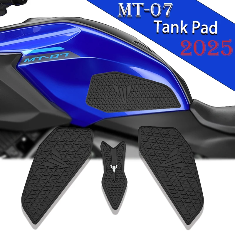 لياماها MT07 mt07 MT mt 07 2025 دراجة نارية عدم الانزلاق الجانب خزان الوقود وسادة مطاط مقاوم للمياه حامي ملصقات #1
