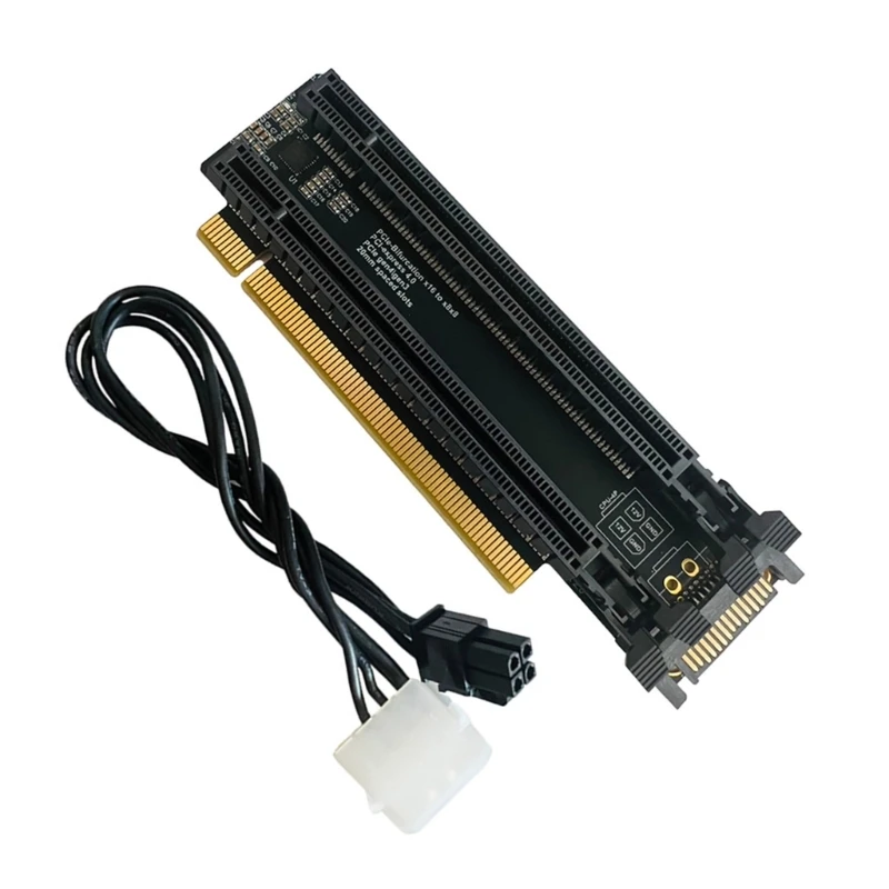 

896F PCIe-Bifurcation x16 to x8x8 PCIE4.0 x16 1 to 2 Gen4 Card 4P Power Port