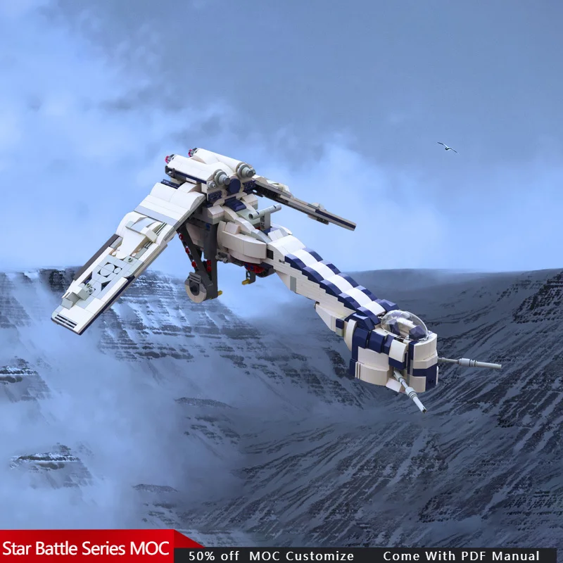 

938 PCS Star Fighting Dropship - Mod from 75379 - only 1 extra windshield is needed MOC Customize Modular DIY Assembly Toy Gift