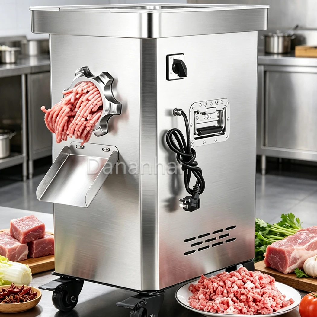 Commercial Meat Milling Machine Electric Meat Grinder for Cafe Deli Raw Beef Pork Mincing Work