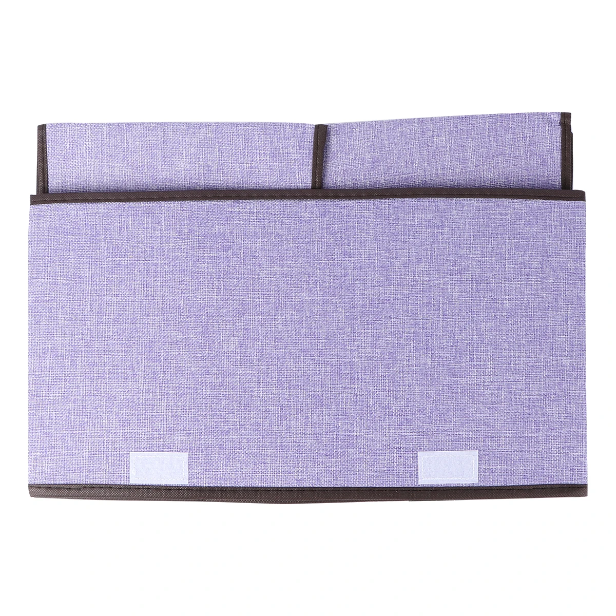 

Cotton Linen Storage Box Double Lids Foldable Organizer Sturdy Stackable For Clothes Shoes Blankets Dvds Books Wardrobe