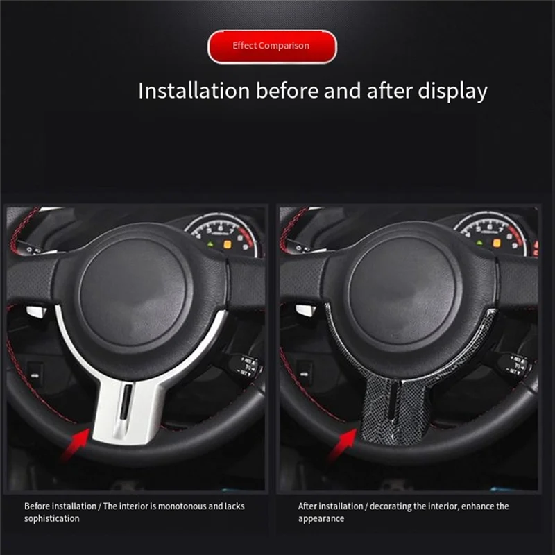 

Steering Wheel Lower Cover Steering Wheel Sticker Interior Trim For Toyota Subaru BRZ