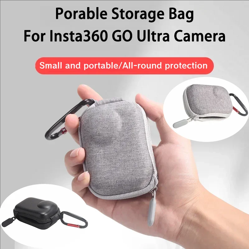 Für Insta360 GO Ultra Schutzhülle Lagerung Tasche Sport Kamera Mini Organizer Fall Mit Haken Tragbare Reise Lagerung Tasche Zubehör