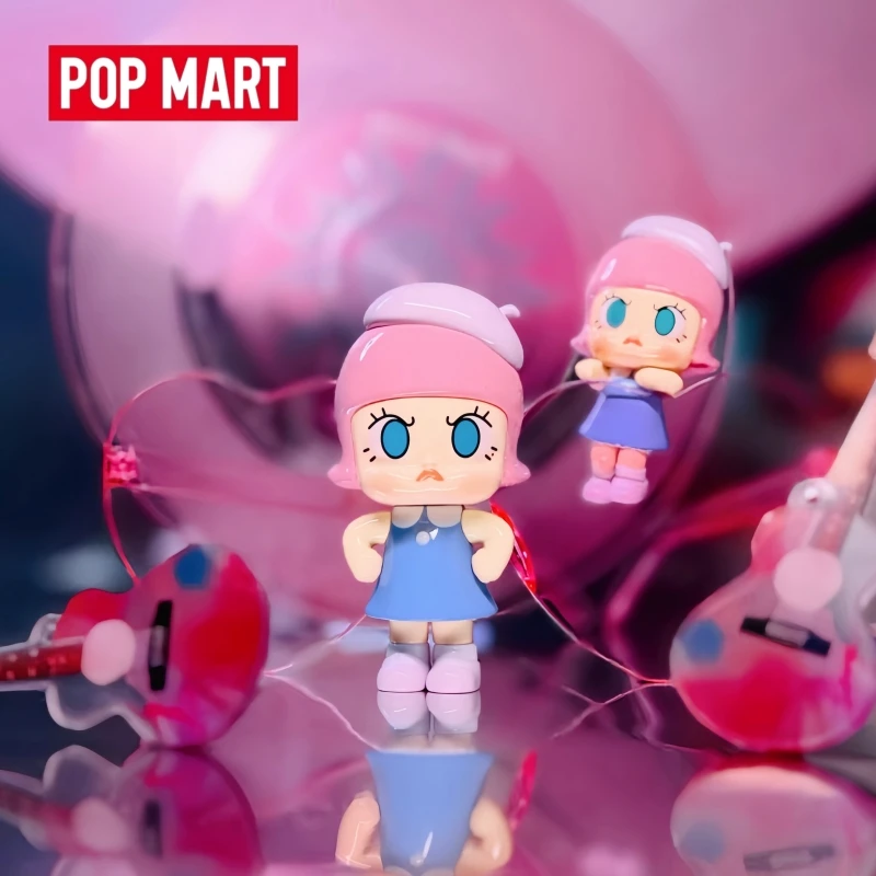 

New Hot Genuine In Stock Popmart Angry Molly Vinyl Thin Disc Set Re Series Handmade Blind Box Toy Collection Cute Gifts