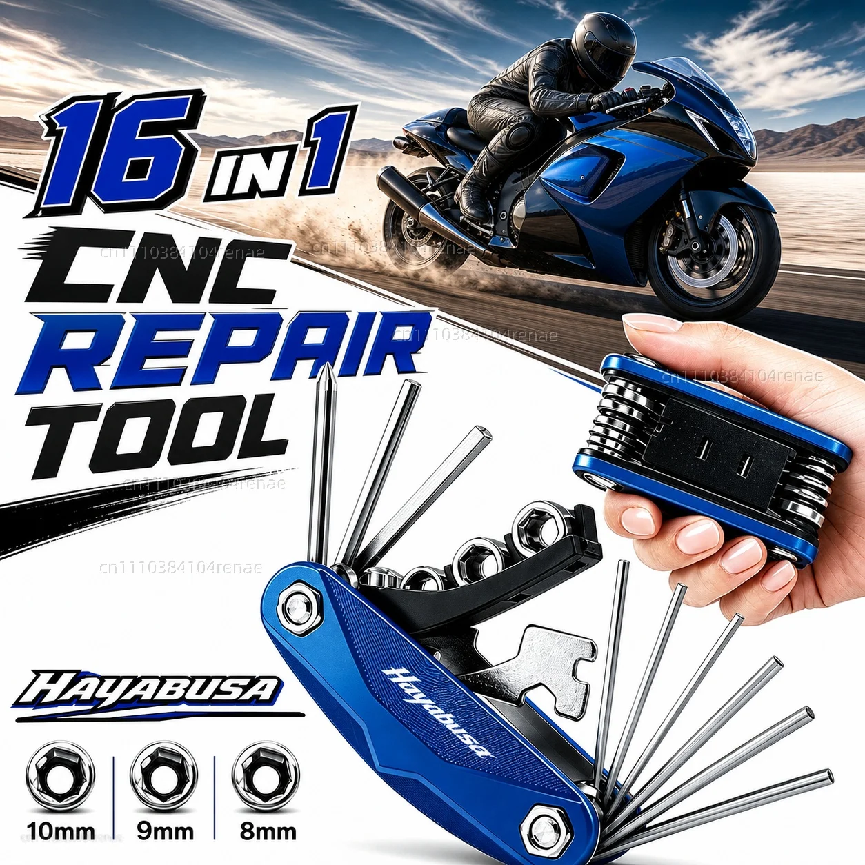 

For SUZUKI HAYABUSA Motorcycle Tool Repair Kit Multifunctional Screwdriver Wrench Hex Key Set Portable Bike Maintenance Tool