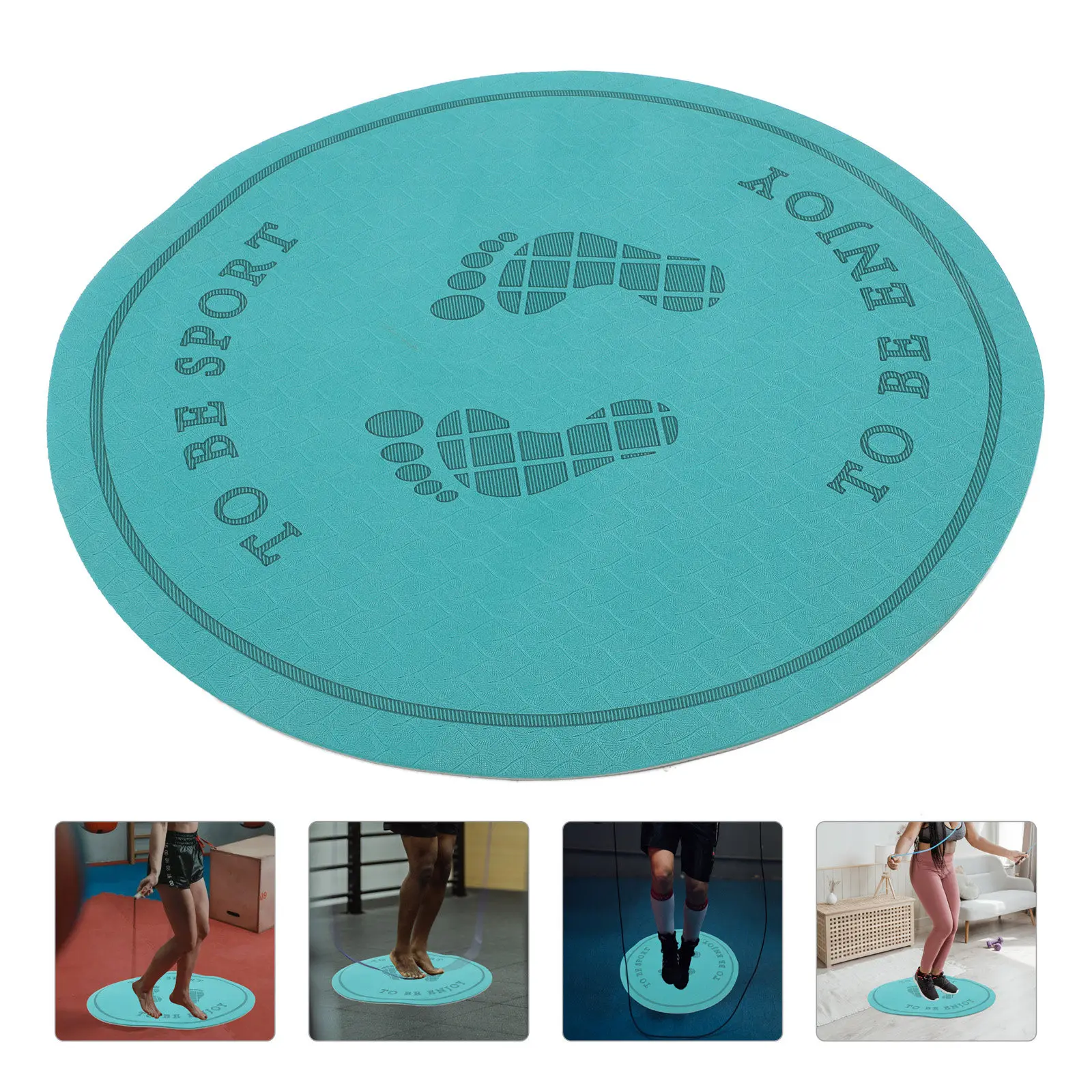 

Portable Tpe Jump Rope Mat for Home Workout Soundproof Fitness Training Yoga Skipping Pad Multifunctional Exercise Surface