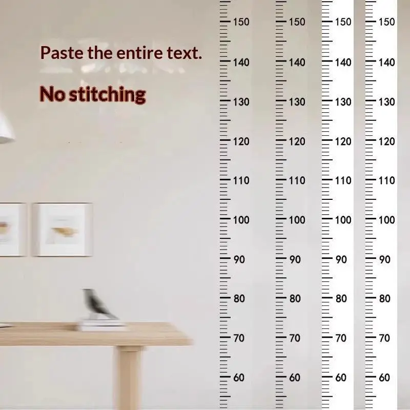 Kids Height Wall Sticker Child Growth Tracker Adhesive Wall Decal Height Measuring Ruler Chart Sticker For Bedroom Wall Decor