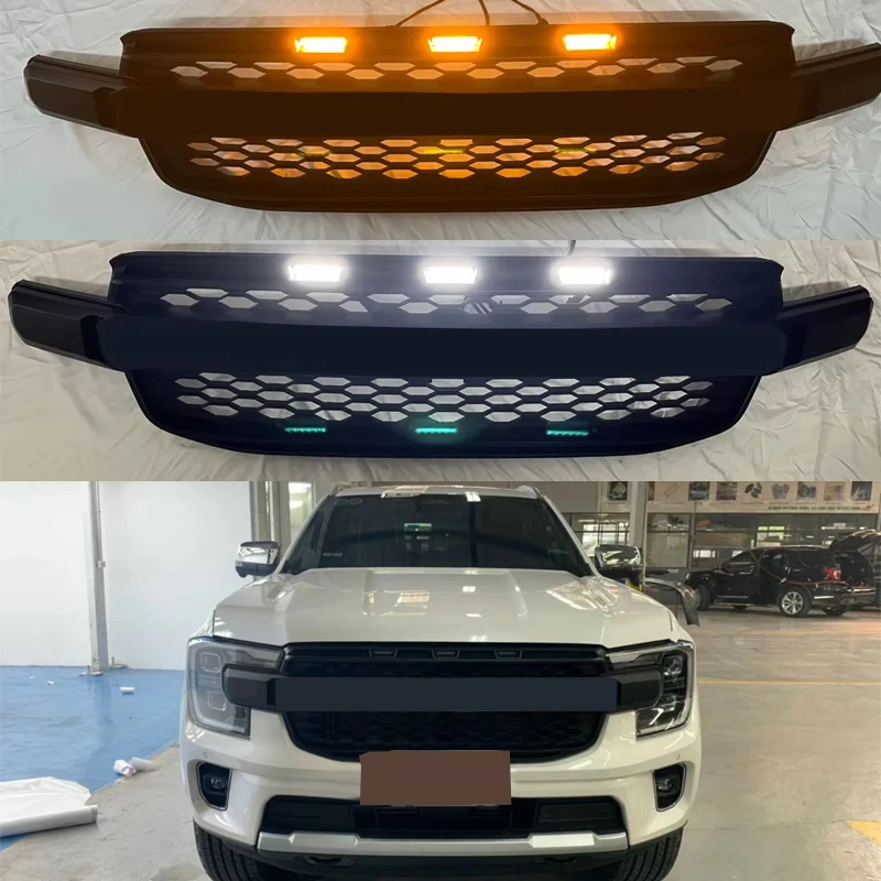 

Racing Grills For Everest Titanium Ranger T9 Wildtrack Sport Xlt Xls Xl 2022 2023 2024 Abs Front Bumper Grille Radiator Mask