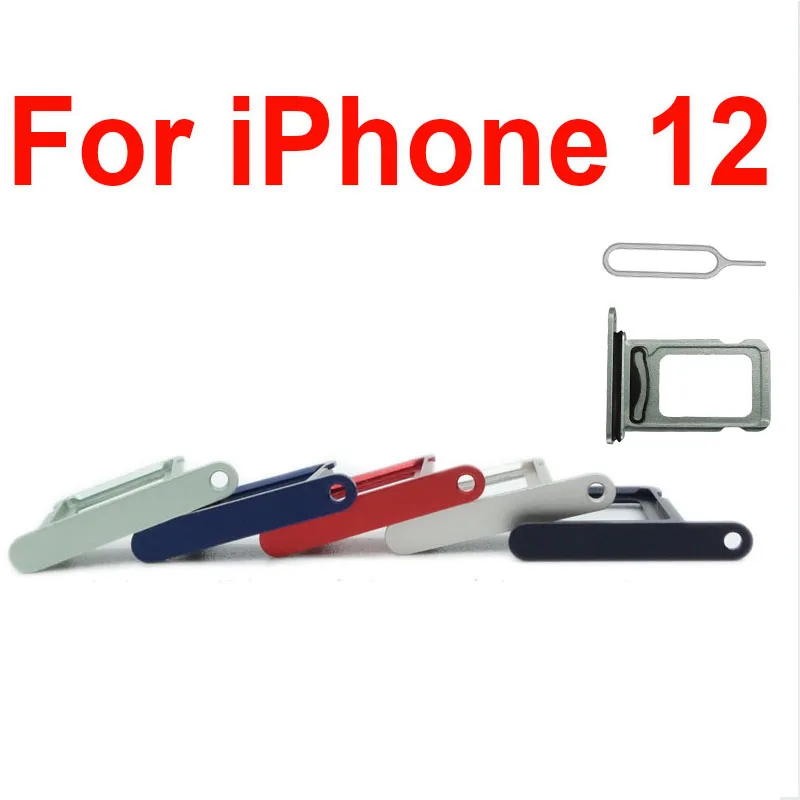 (Dual) SIM Card Slot Tray Holder Replacement Compatible with iPhone 12 2020- Incl. Rubber Gasket & Sim Pin Can Custom IMEI