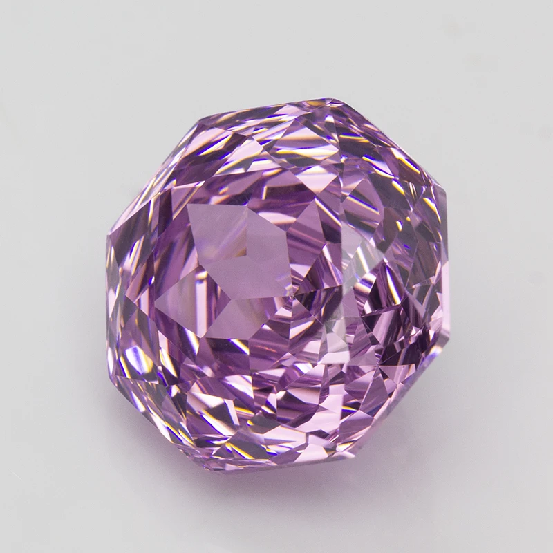 New 5A Fancy Purplish Pink Millennium Octagon Rose Cut Cubic Zirconia Loose stones for Jewerly Making