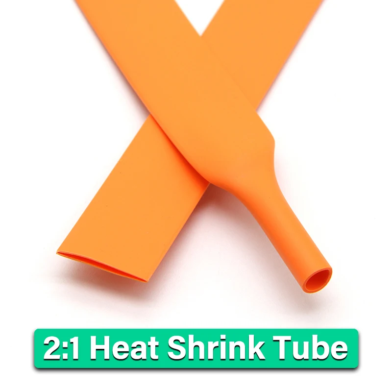 

1~50m 2:1 Heat Shrink Heatshrink Tube Orange Diameter 1mm ~ 50mm Wire Repair DIY Cable Protecctor Tubing Sleeving Wrap