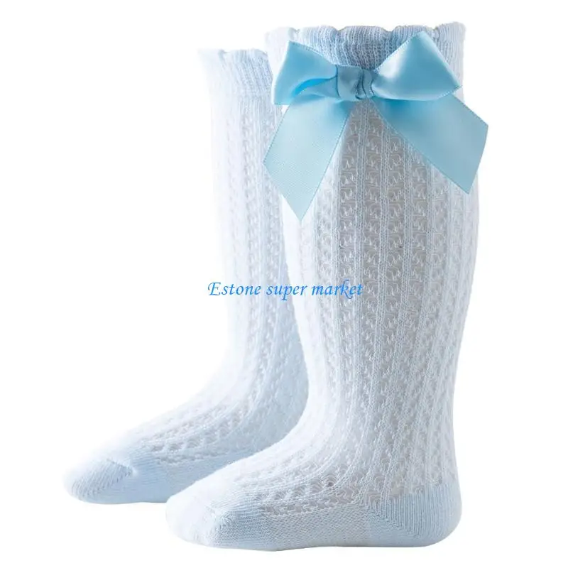 

090B Bow Stockings Knee High Socks Bowknot Socks for Baby Girl Uniform Socks